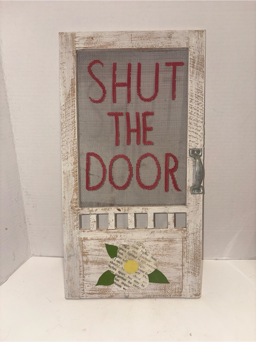 Farmhouse wall Decor “Shut The Door”